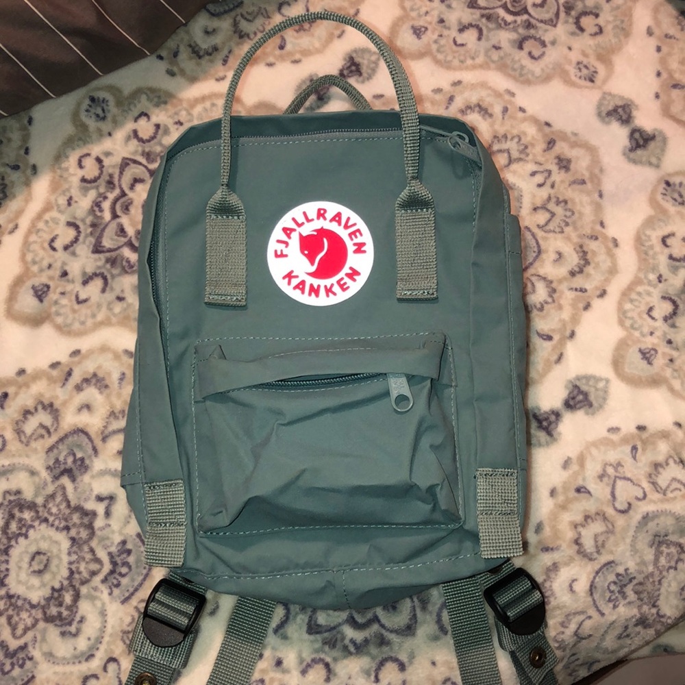 Frost Green Mini Fjallraven Kanken Backpack